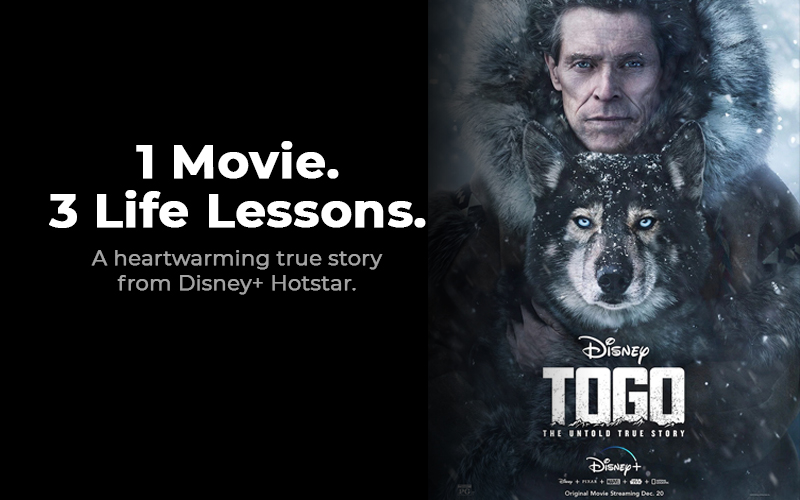 Lessons from Togo Movie featuring on Disney+ Hotstar showing Willem Dafoe